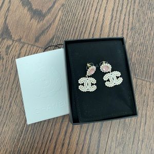 Chanel 21K CC Drop Earrrings